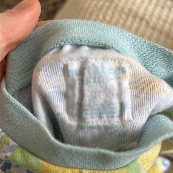 Burt’s Bees Sister Set Matching Pajamas Lemon Positano size 2t & 12m - Picture 3 of 3
